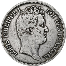 France, 5 Francs, Louis-Philippe, 1830, Paris, Silver, VF(20-25), Gadoury:676a