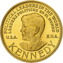 França, medalha, Effigie de J.F. KENNEDY, Monnaie de Paris, Dourado, MS(65-70)