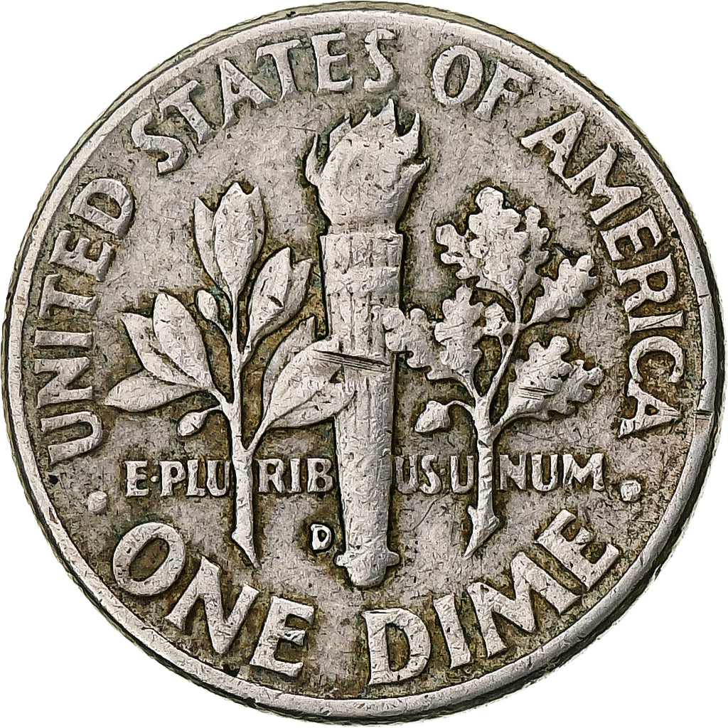 United States, Dime, Roosevelt, 1962, Denver, Silver, EF(40-45), KM:195