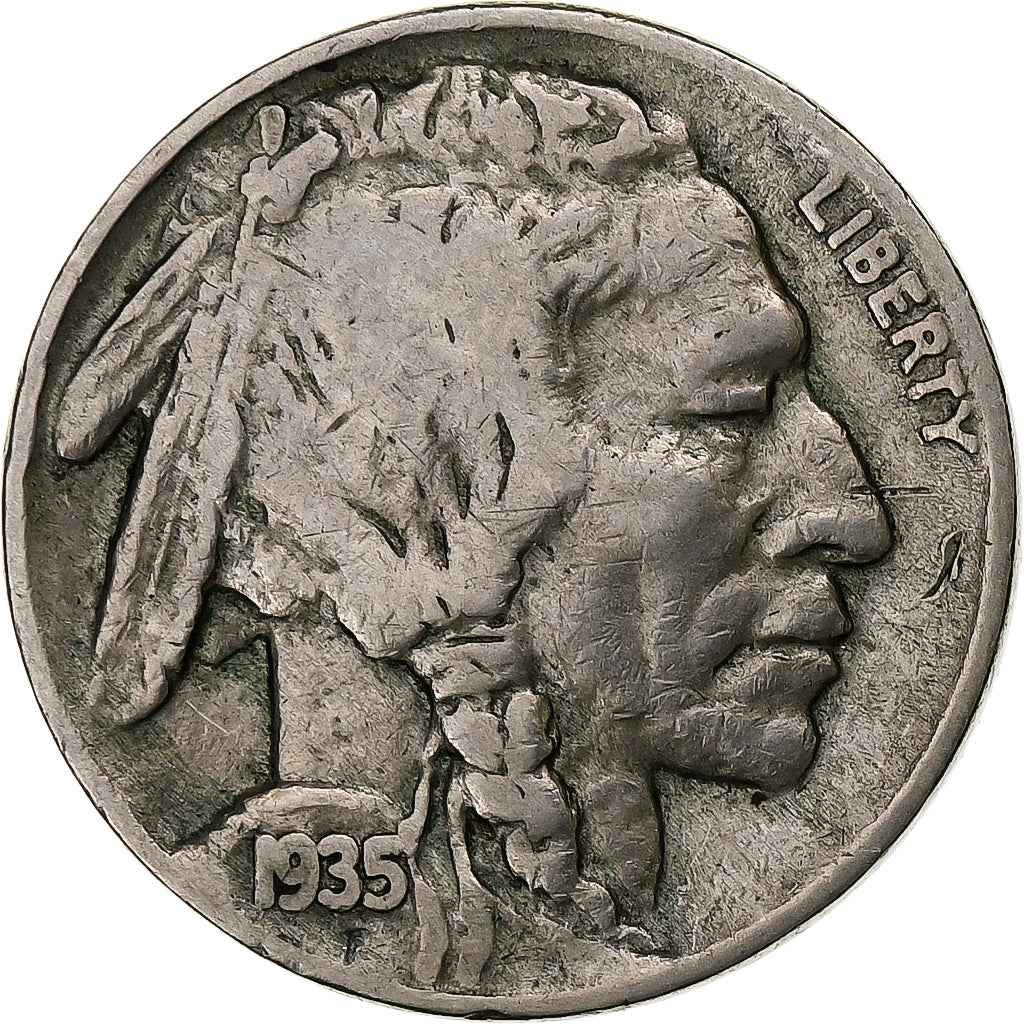 Estados Unidos da América, 5 Cents, Buffalo Nickel, 1935, Philadelphia