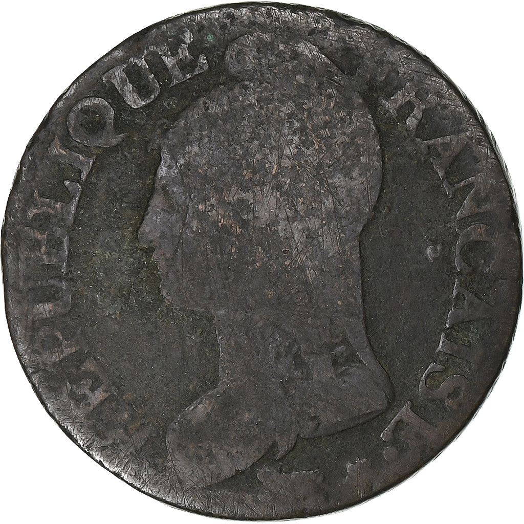 Frankrijk, 5 Centimes, Dupré, AN 7 (1798-1799), Strasbourg, Bronzen, ZG+