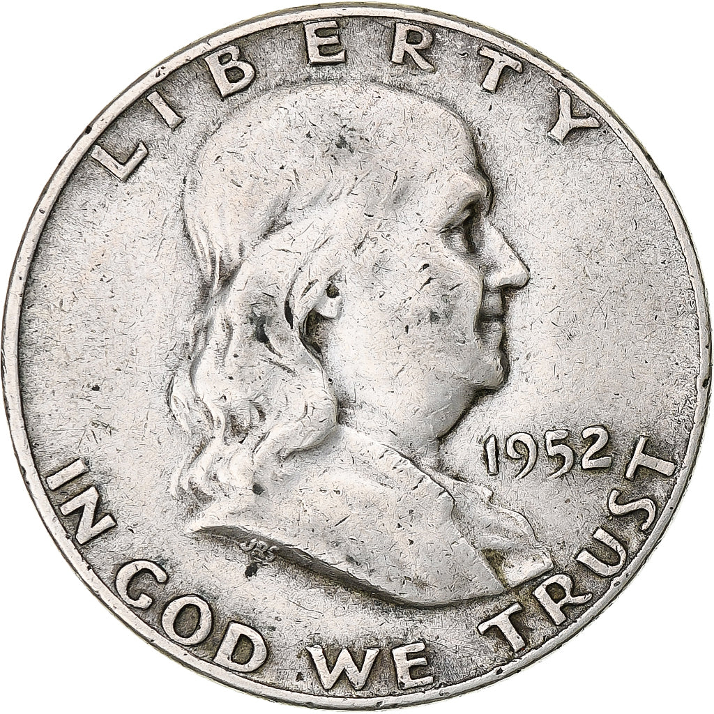 United States, Half Dollar, Franklin, 1952, Philadelphia, Silver, EF(40-45)