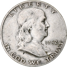 United States, Half Dollar, Franklin, 1952, Philadelphia, Silver, EF(40-45)