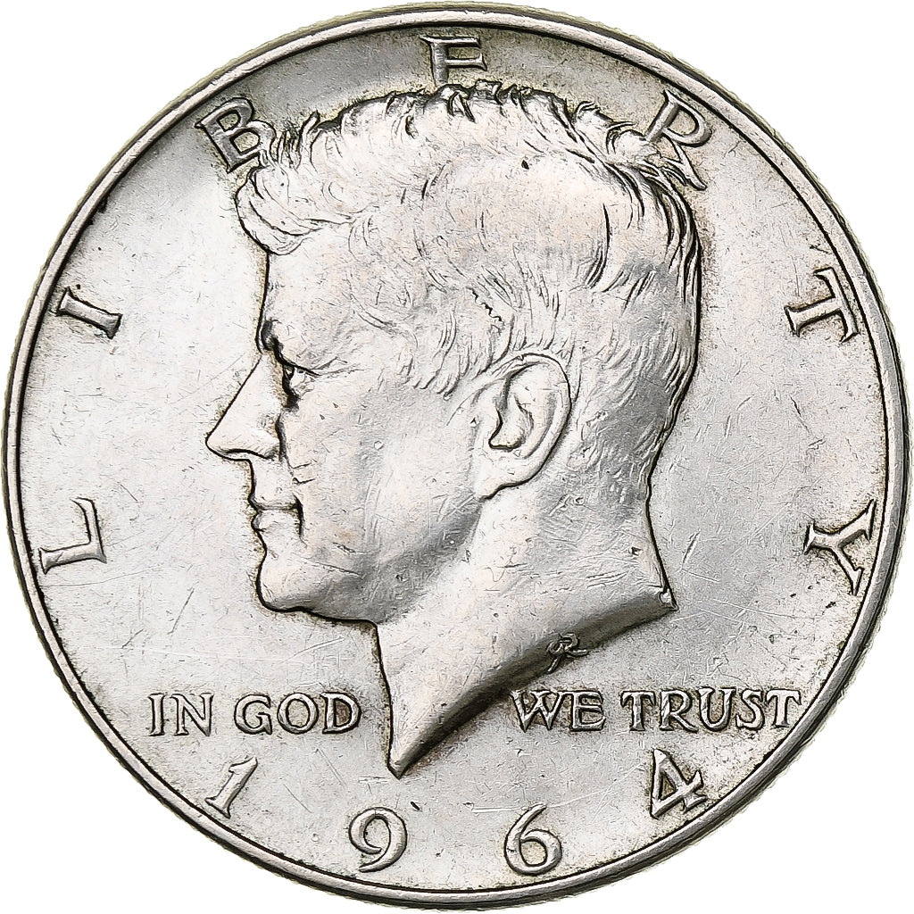 United States, Half Dollar, Kennedy, 1964, Denver, Silver, AU(55-58), KM:202