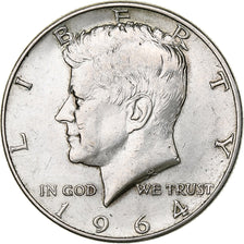 United States, Half Dollar, Kennedy, 1964, Denver, Silver, AU(55-58), KM:202