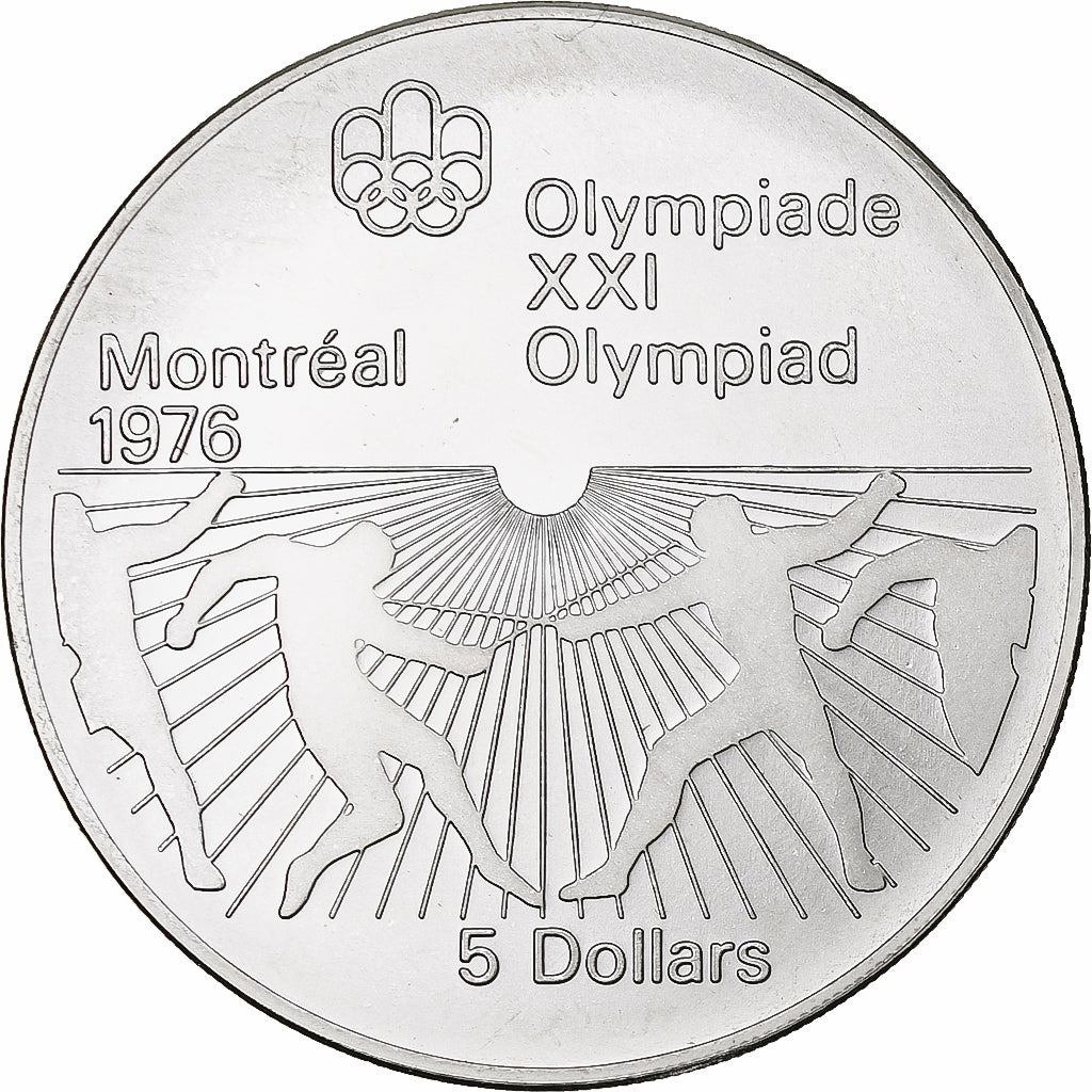 Canada, Elizabeth II, 5 Dollars, 1976, Royal Canadian Mint, Silver, MS(65-70)