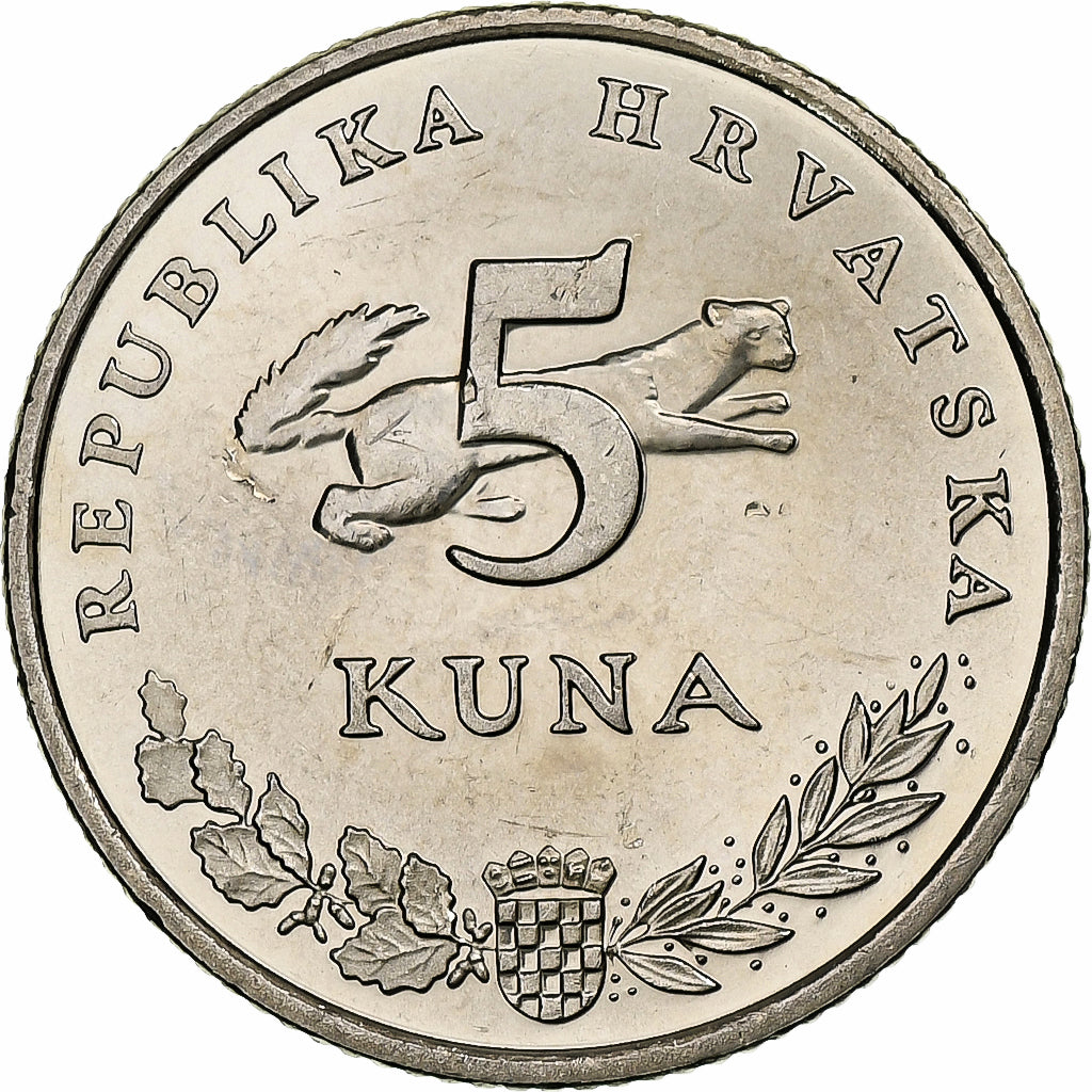 Kroatië, 5 Kuna, 2008, Copper-Nickel-Zinc, FDC, KM:23