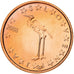 Slovenia, Euro Cent, 2008, Acciaio placcato rame, FDC, KM:68
