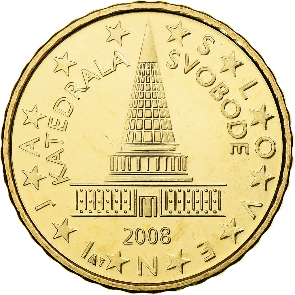 Slovénie, 10 Euro Cent, 2008, Laiton, FDC, KM:71