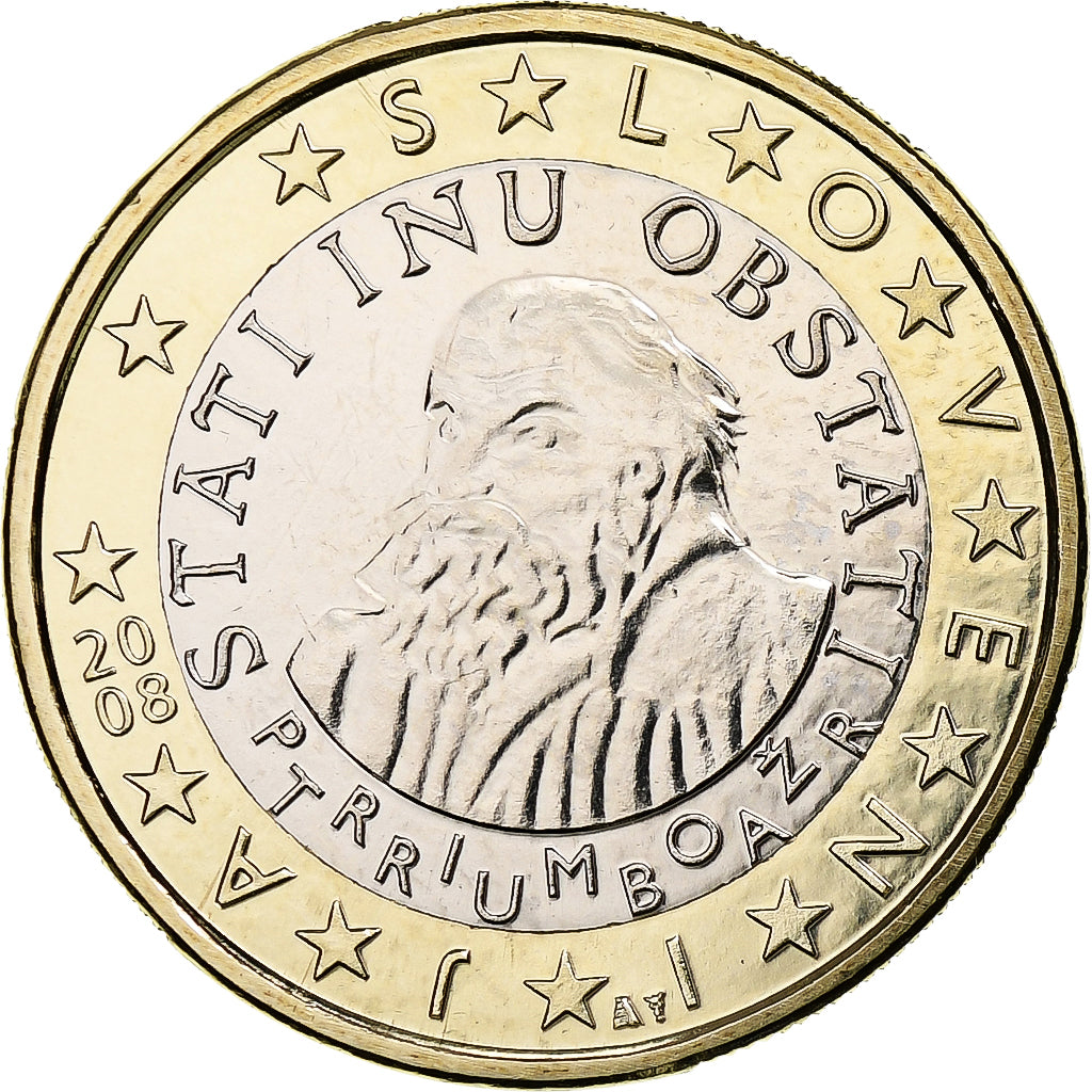 Slovenia, Euro, 2008, Bi-Metallic, MS(65-70), KM:74