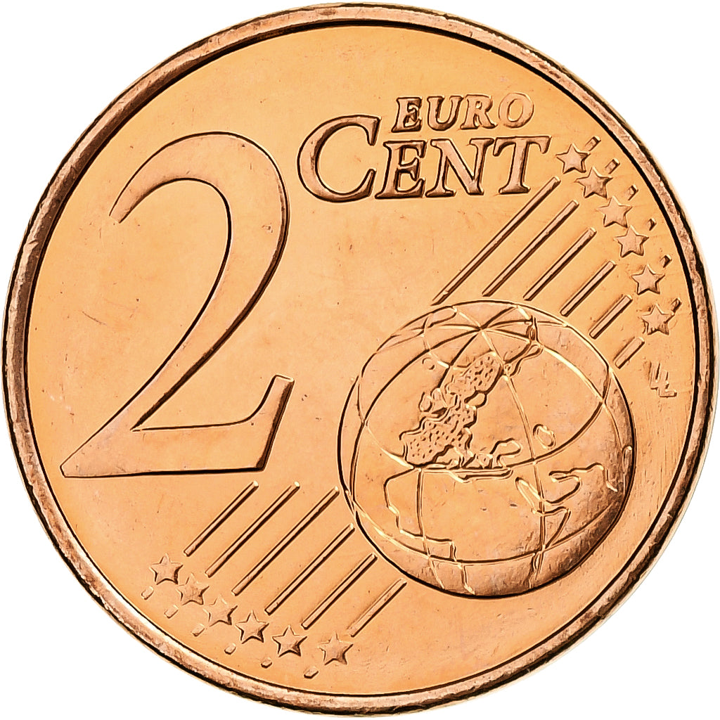 Grecia, 2 Euro Cent, 2008, Athens, Cobre chapado en acero, FDC, KM:182