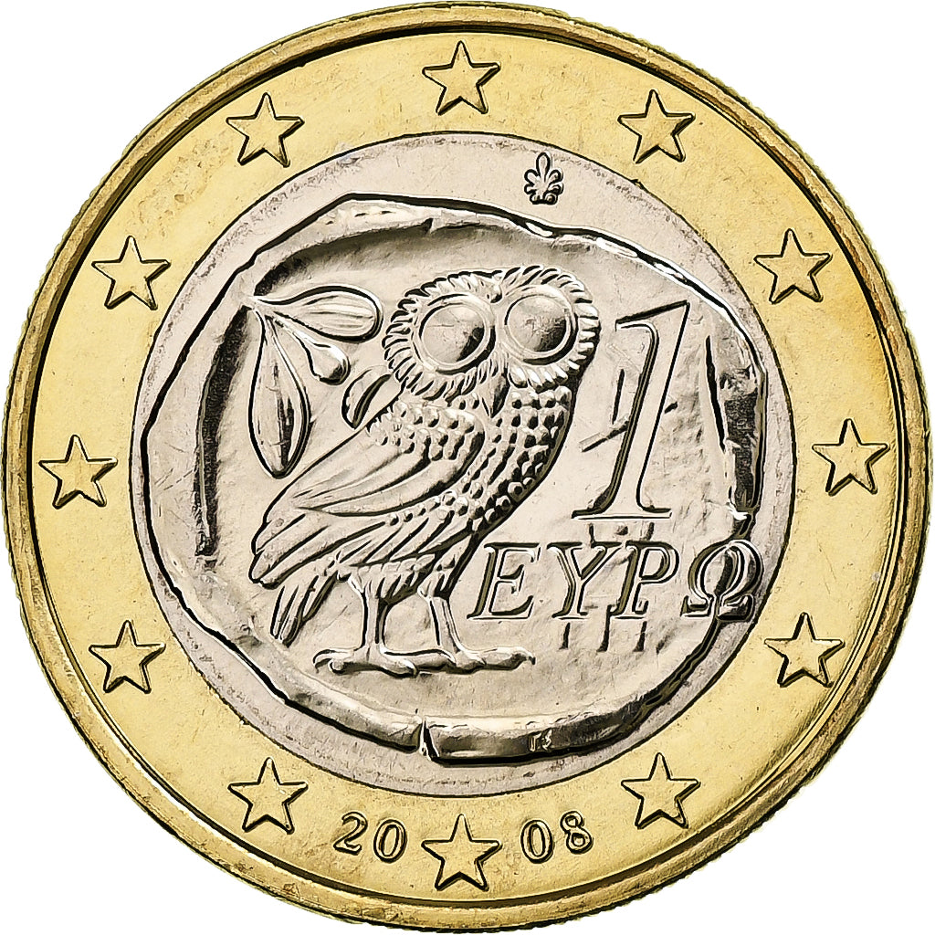 Greece, Euro, 2008, Athens, Bi-Metallic, MS(65-70), KM:214