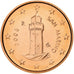 San Marino, Euro Cent, 2008, Rome, Aço Cromado a Cobre, MS(65-70), KM:440