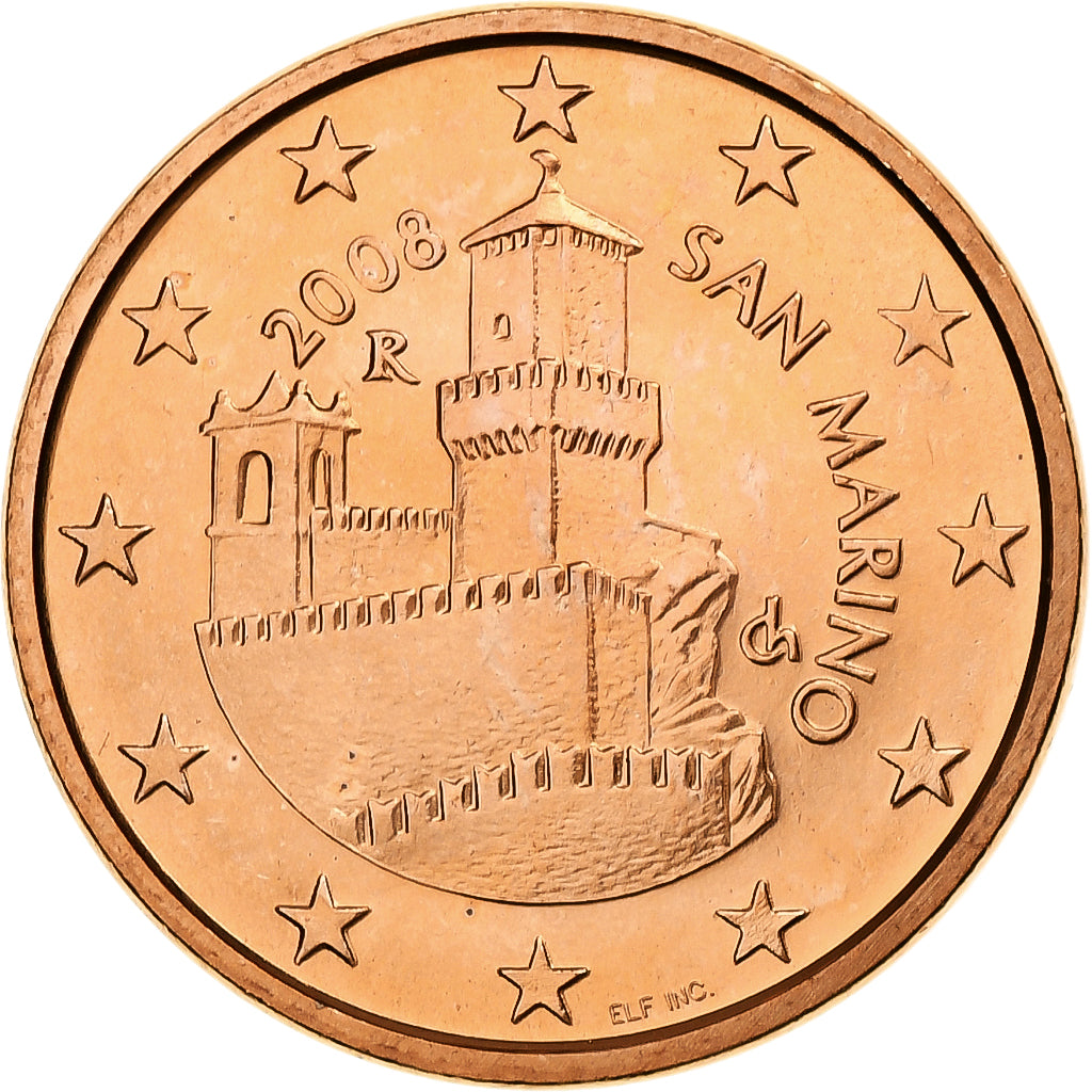 San Marino, 5 Euro Cent, 2008, Rome, Copper Plated Steel, STGL, KM:442