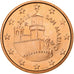 San Marino, 5 Euro Cent, 2008, Rome, Aço Cromado a Cobre, MS(65-70), KM:442