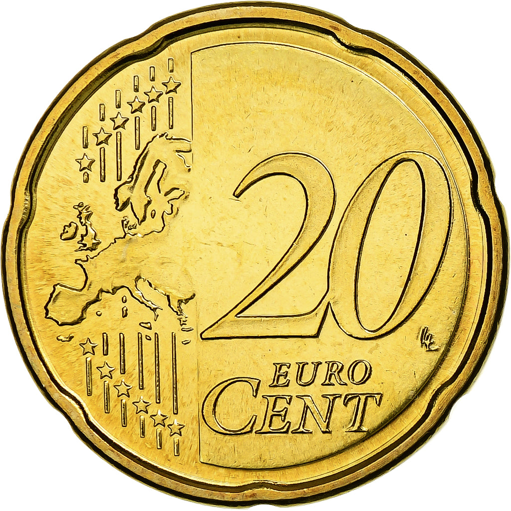 San Marino, 20 Euro Cent, 2008, Rome, Mosiądz, MS(65-70), KM:483