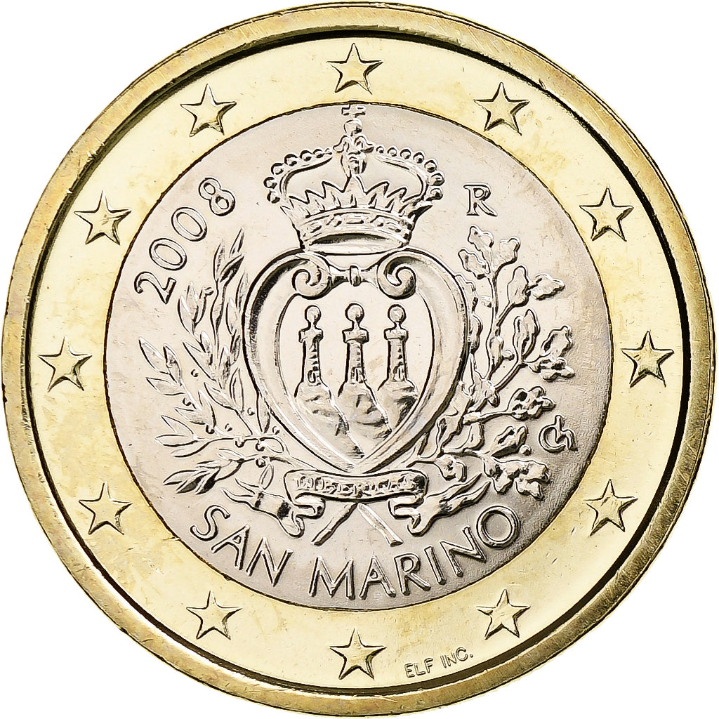 San Marino, Euro, 2008, Rome, Bimetálico, FDC, KM:485