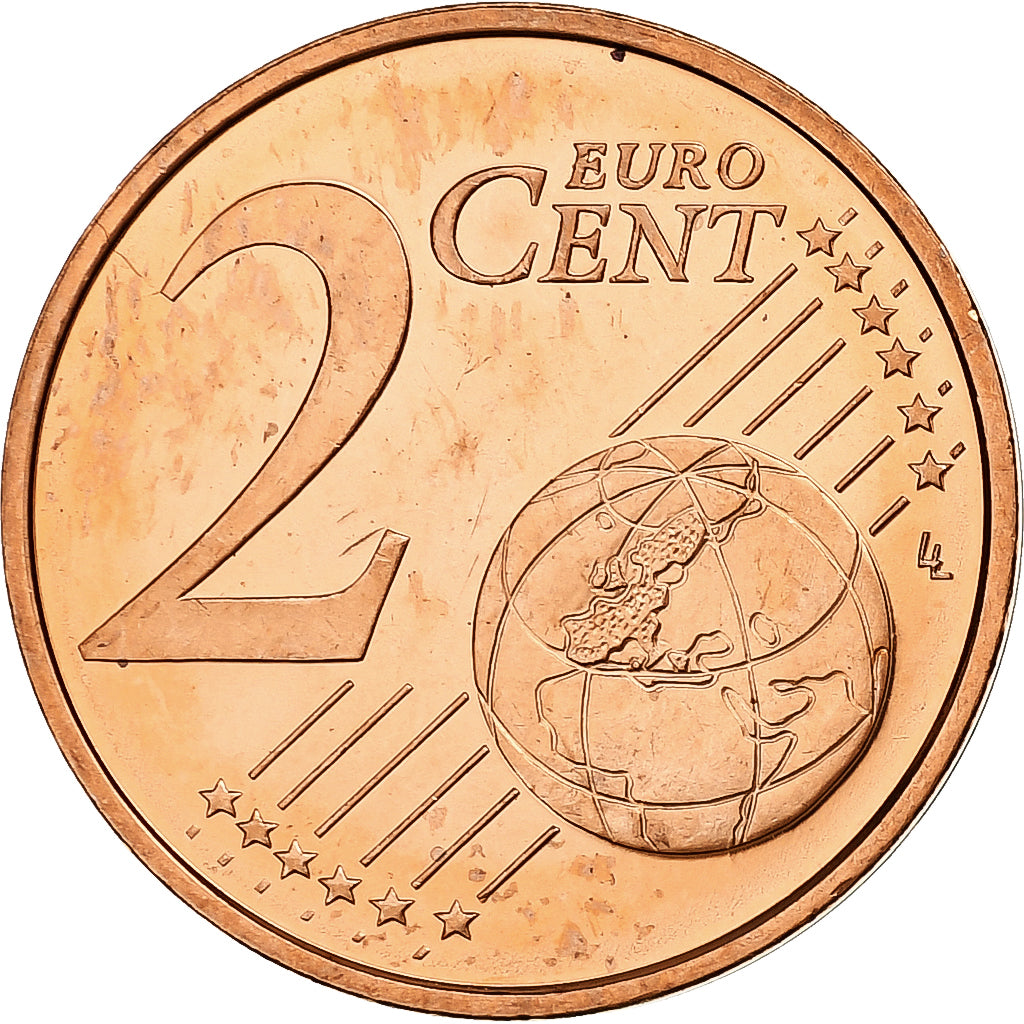 Finlandia, 2 Euro Cent, 2010, Vantaa, Miedź platerowana stalą, MS(65-70)