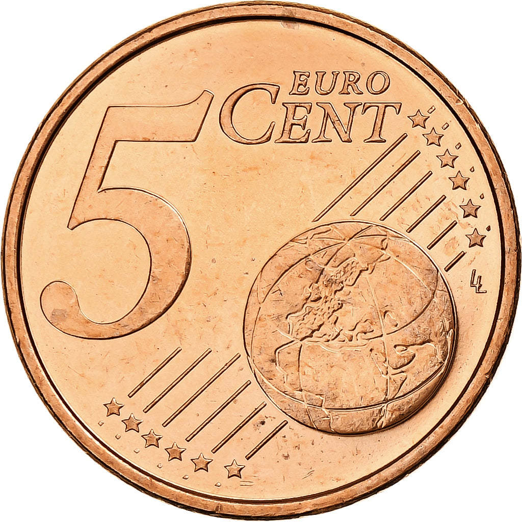 Finlandia, 5 Euro Cent, 2010, Vantaa, Miedź platerowana stalą, MS(65-70)