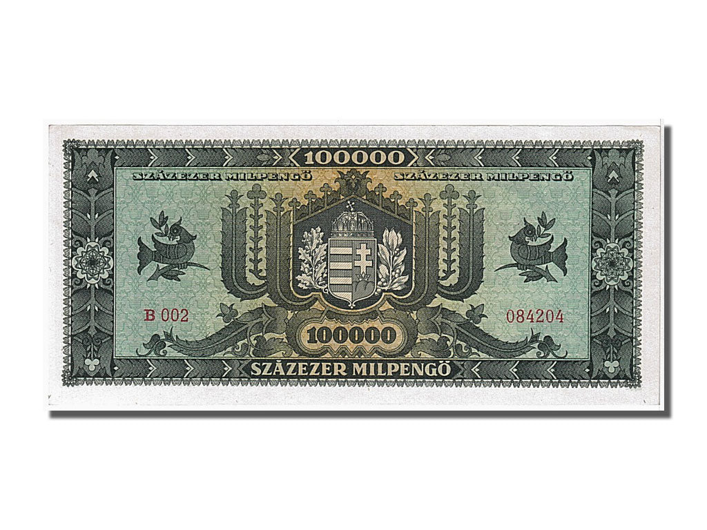 Hungary, 100,000 Milpengö, 1946, KM #127, 1946-04-29, UNC(65-70), 084204