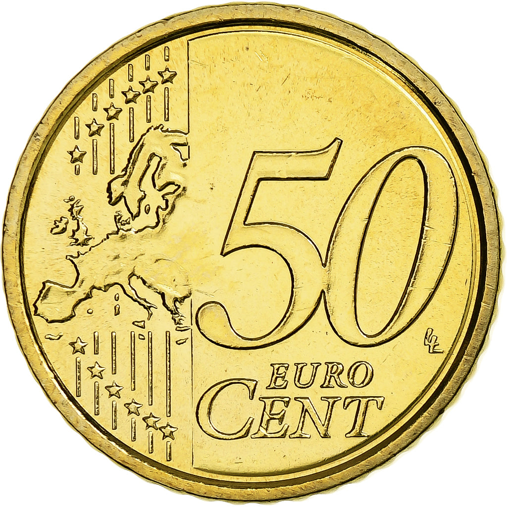 Italy, 50 Euro Cent, 2008, Rome, Brass, MS(65-70), KM:249