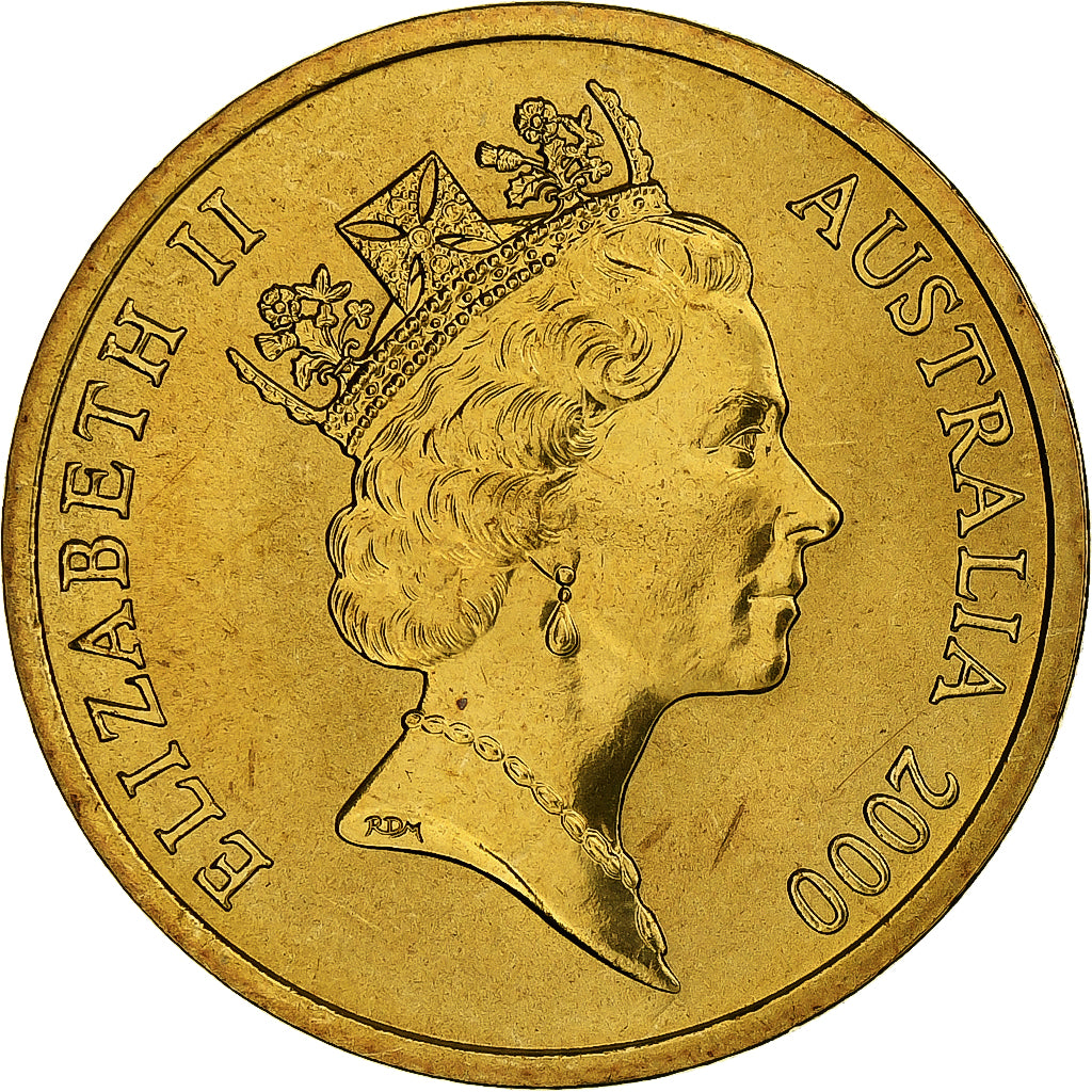 Australia, Elizabeth II, 5 Dollars, 2000, Sydney, Alluminio-bronzo, FDC, KM:357