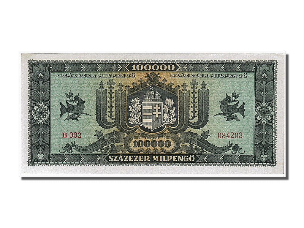 Hungary, 100,000 Milpengö, 1946, KM #127, 1946-04-29, UNC(65-70), 084203