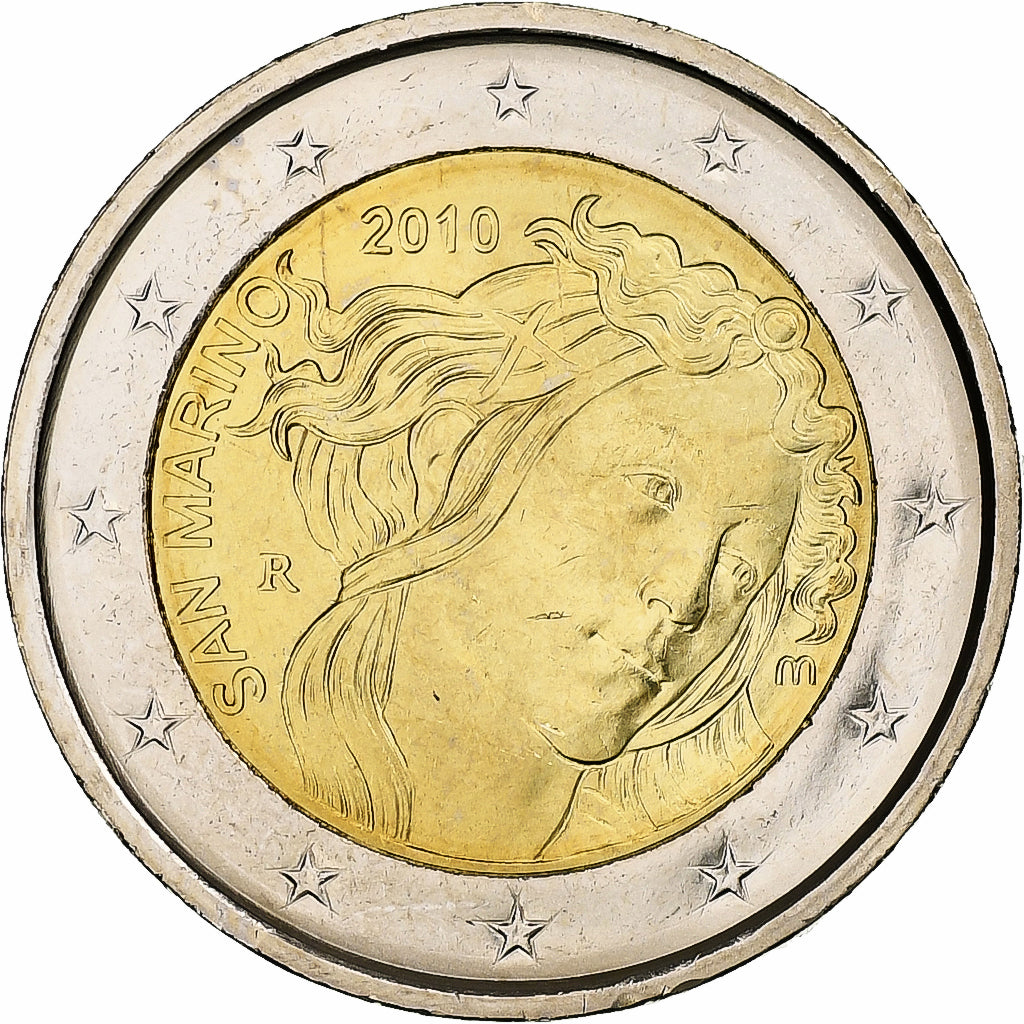San Marino, 2 Euro, 2010, Rome, Bi-Metallic, MS(65-70), KM:494