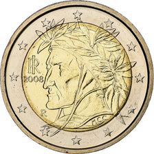 Italy, 2 Euro, 2008, Rome, Bi-Metallic, MS(65-70)
