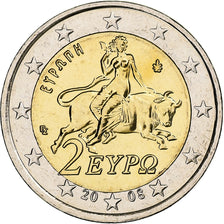 Grecia, 2 Euro, 2008, Athens, Bimetálico, FDC, KM:215