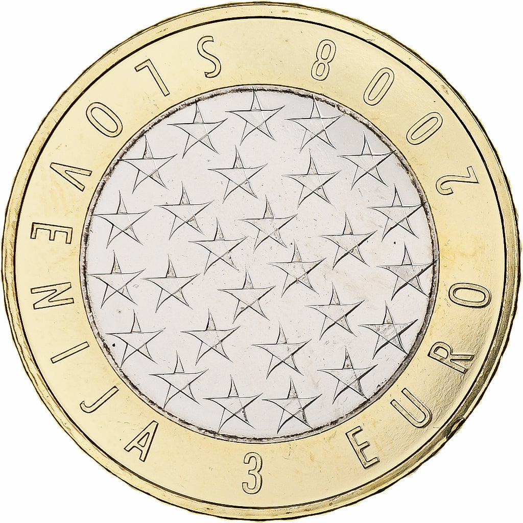 Slovenia, 3 Euro, 2008, Vantaa, Bi-metallico, FDC, KM:81