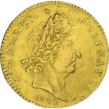 Francia, Louis XIV, Louis d'Or, Louis d'or aux 8 L et aux insignes, 1702, Paris