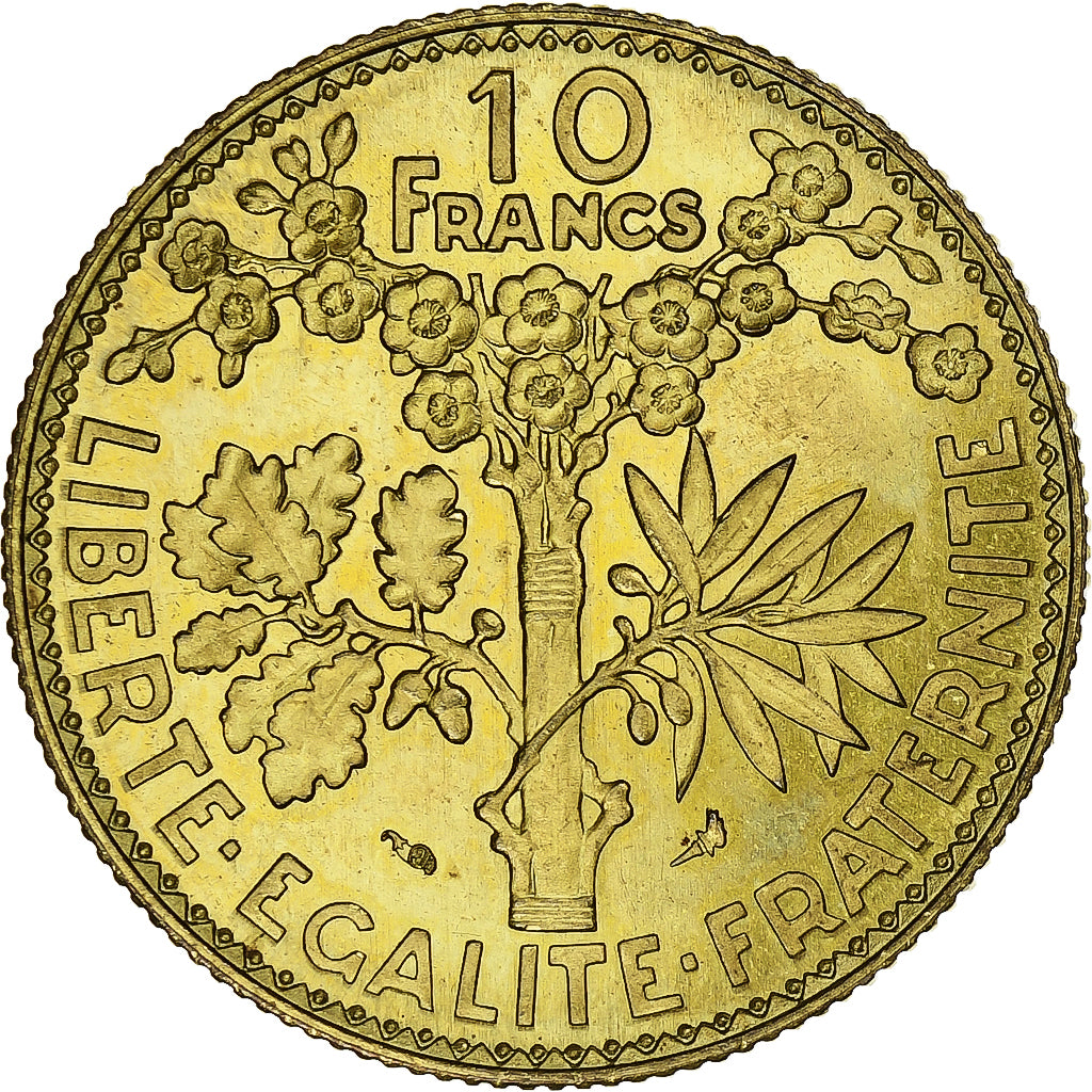 Frankrijk, 10 Francs, Bazorwedstrijd, 1929, Paris, ESSAI, Aluminum-Bronze, PR+