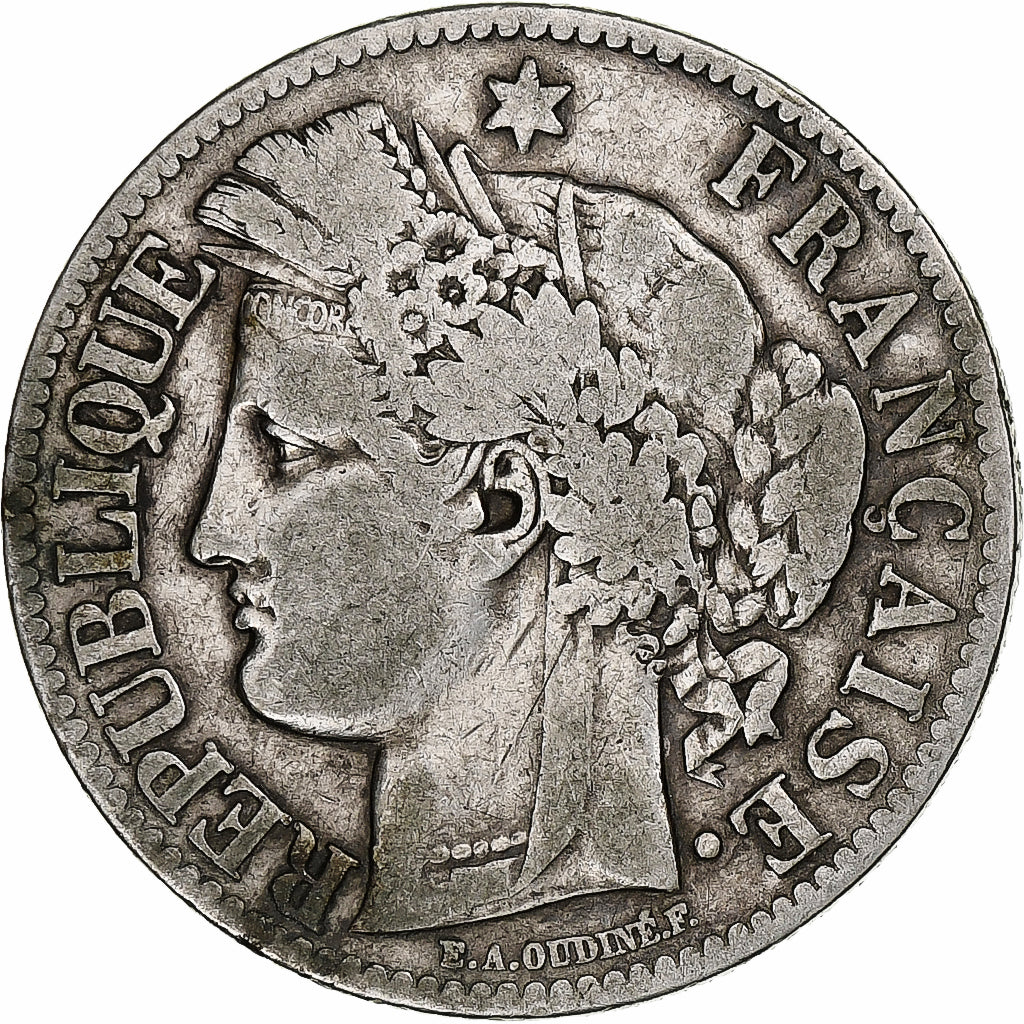 Francia, 2 Francs, Cérès, 1881, Paris, Argento, MB, Gadoury:530a, KM:817.1