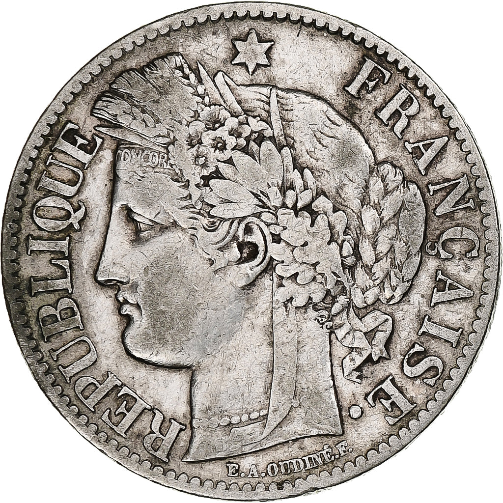 France, 2 Francs, Cérès, 1887, Paris, Silver, VF(20-25), Gadoury:530a
