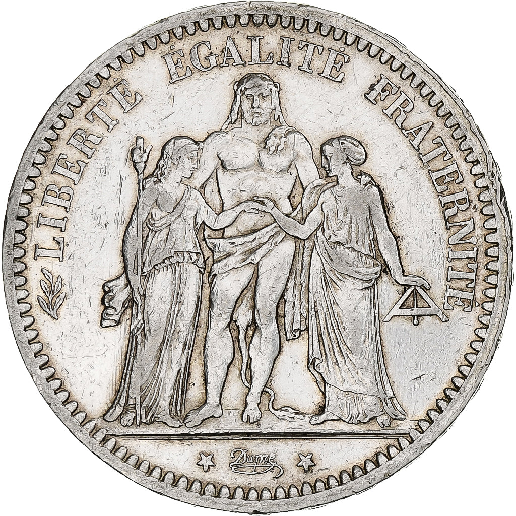 Francia, 5 Francs, Hercule, 1873, Paris, Argento, BB, Gadoury:745a, KM:820.1