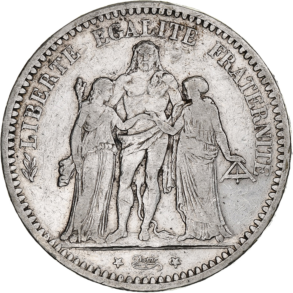 France, 5 Francs, Hercule, 1873, Paris, Argent, TB+, Gadoury:745a, KM:820.1