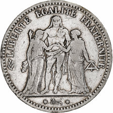 France, 5 Francs, Hercule, 1875, Bordeaux, Argent, TB+, Gadoury:745a, KM:820.2
