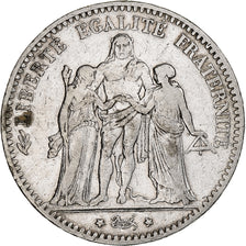 France, 5 Francs, Hercule, 1876, Paris, Argent, TB+, Gadoury:745a, KM:820.1