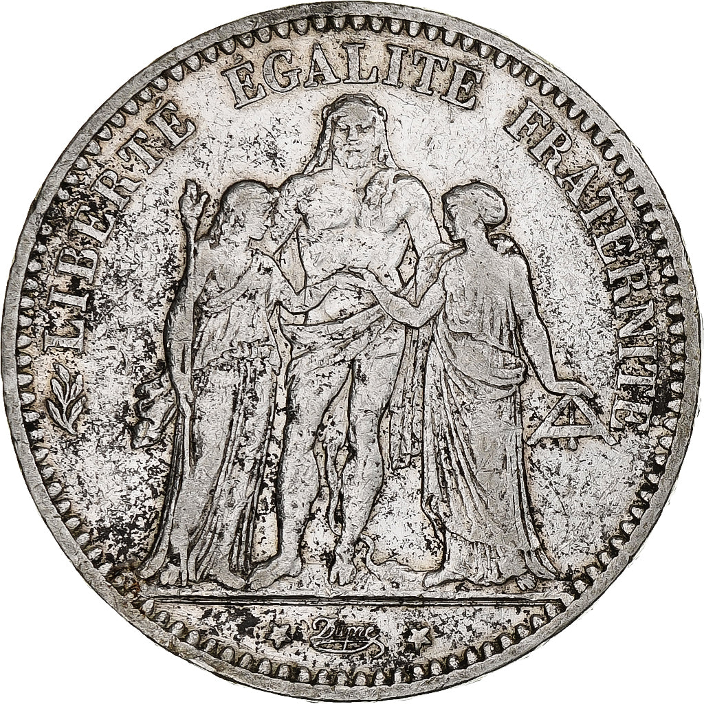 Francia, 5 Francs, Hercule, 1875, Paris, Argento, MB+, Gadoury:745a, KM:820.1