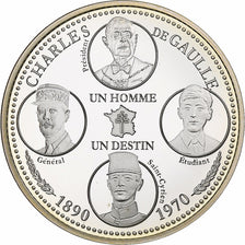France, Medal, Général De Gaulle, 1890-1970, Silver, Proof, MS(65-70)
