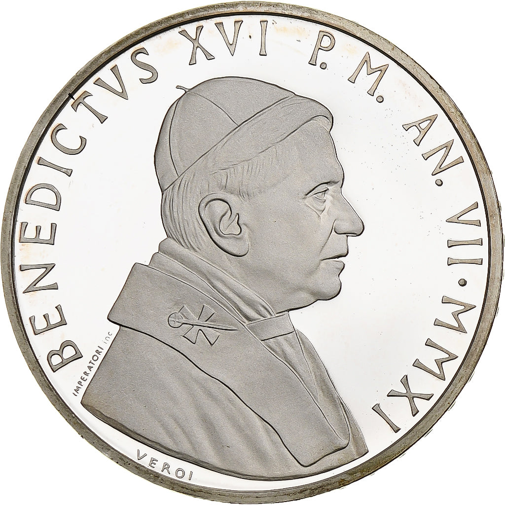 Vaticano, 10 Euro, Pape Benoit XVI, FS, 2011, Rome, Argento, FDC