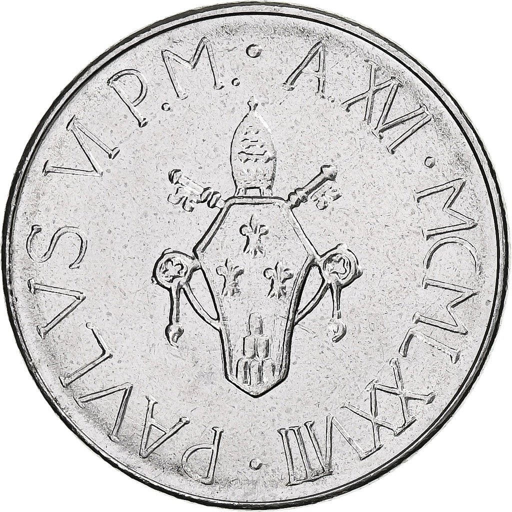 CITTÀ DEL VATICANO, Paul VI, 100 Lire, 1978, Rome, Acciaio inossidabile, FDC