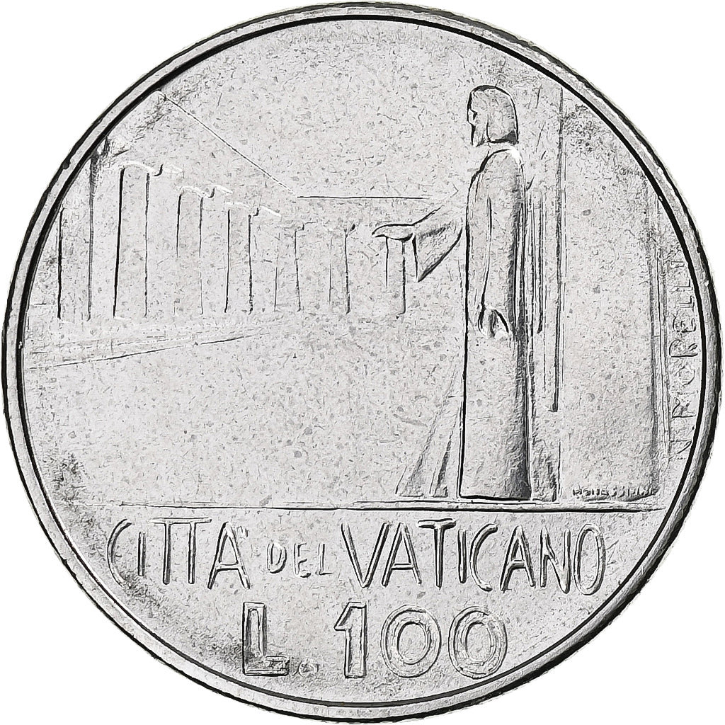 CITTÀ DEL VATICANO, Paul VI, 100 Lire, 1978, Rome, Acciaio inossidabile, FDC