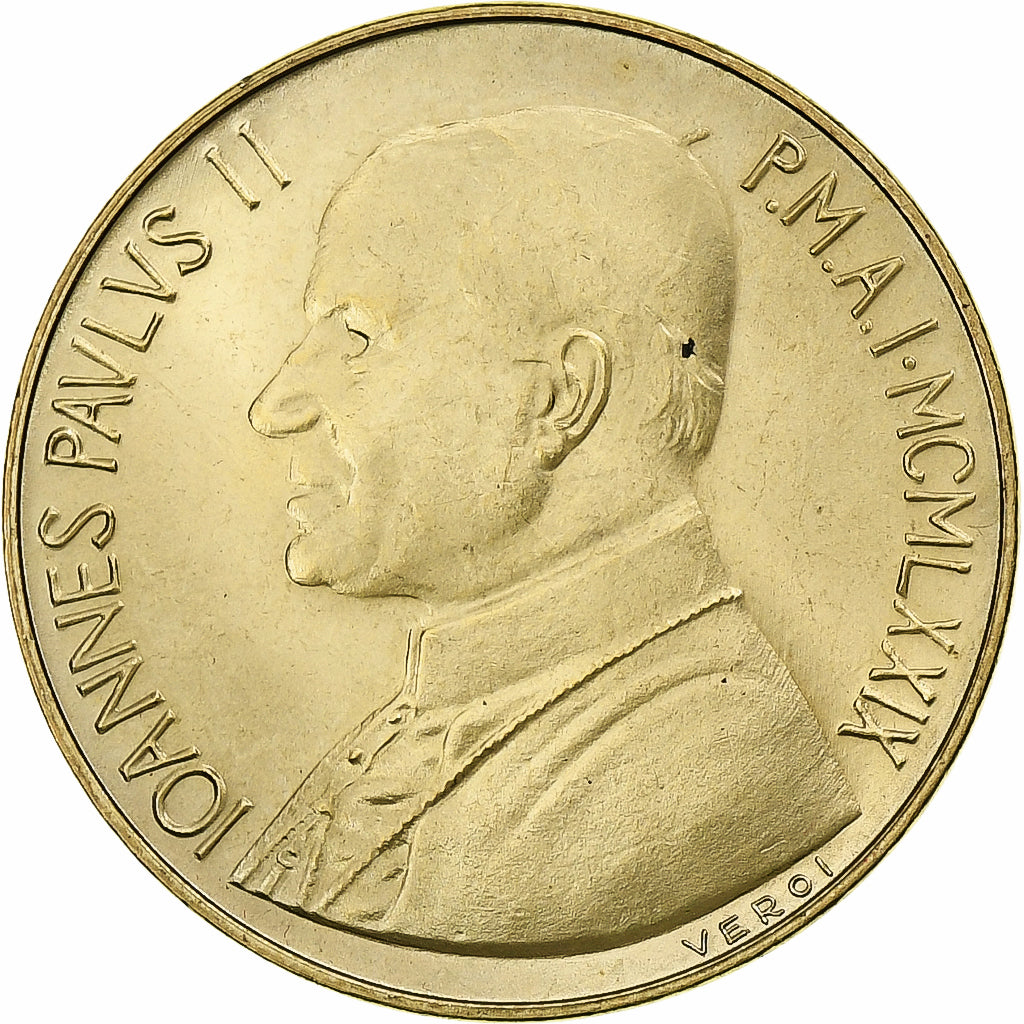 CITTÀ DEL VATICANO, John Paul II, 20 Lire, 1979, Rome, Alluminio-bronzo, FDC