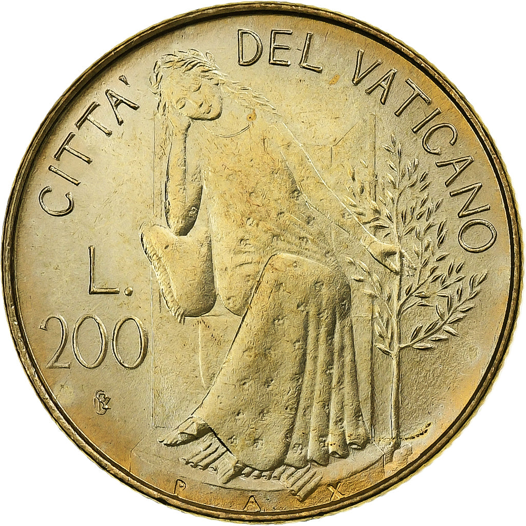 CITTÀ DEL VATICANO, John Paul II, 200 Lire, 1979, Rome, Alluminio-bronzo, FDC