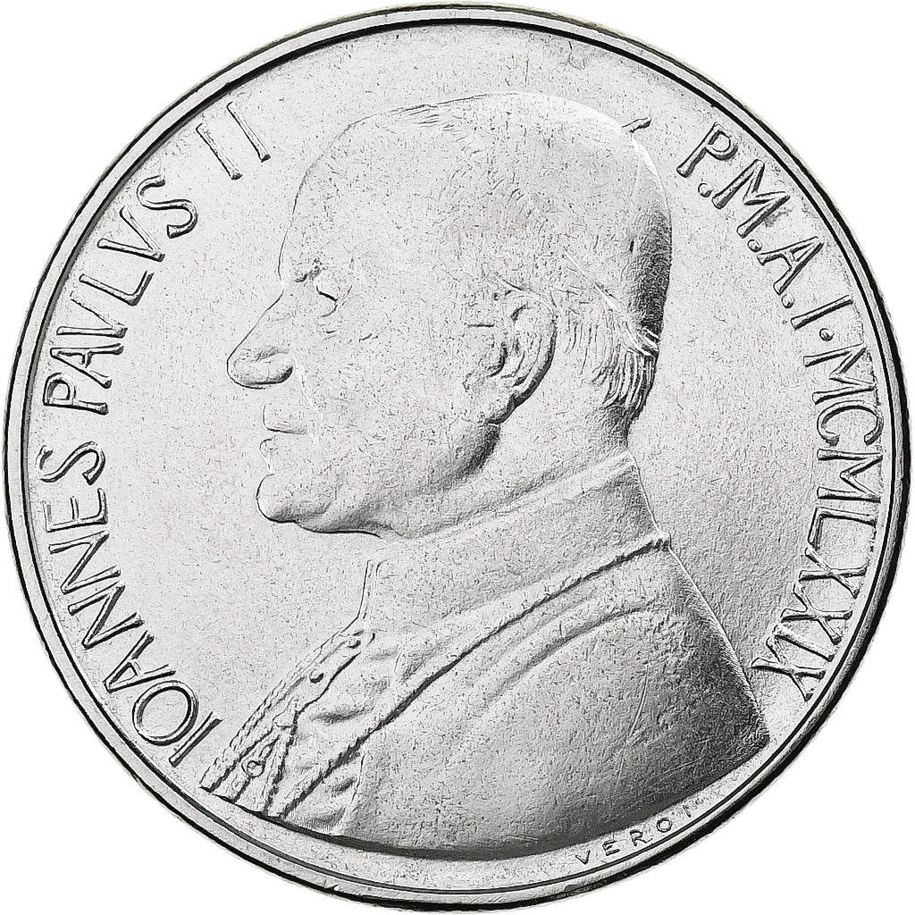 CITTÀ DEL VATICANO, John Paul II, 50 Lire, 1979, Rome, Acciaio inossidabile