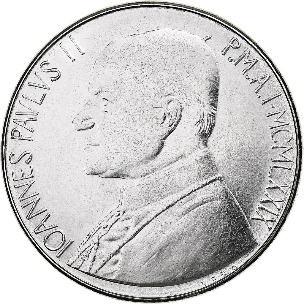 CITTÀ DEL VATICANO, John Paul II, 100 Lire, 1979, Rome, Acciaio inossidabile