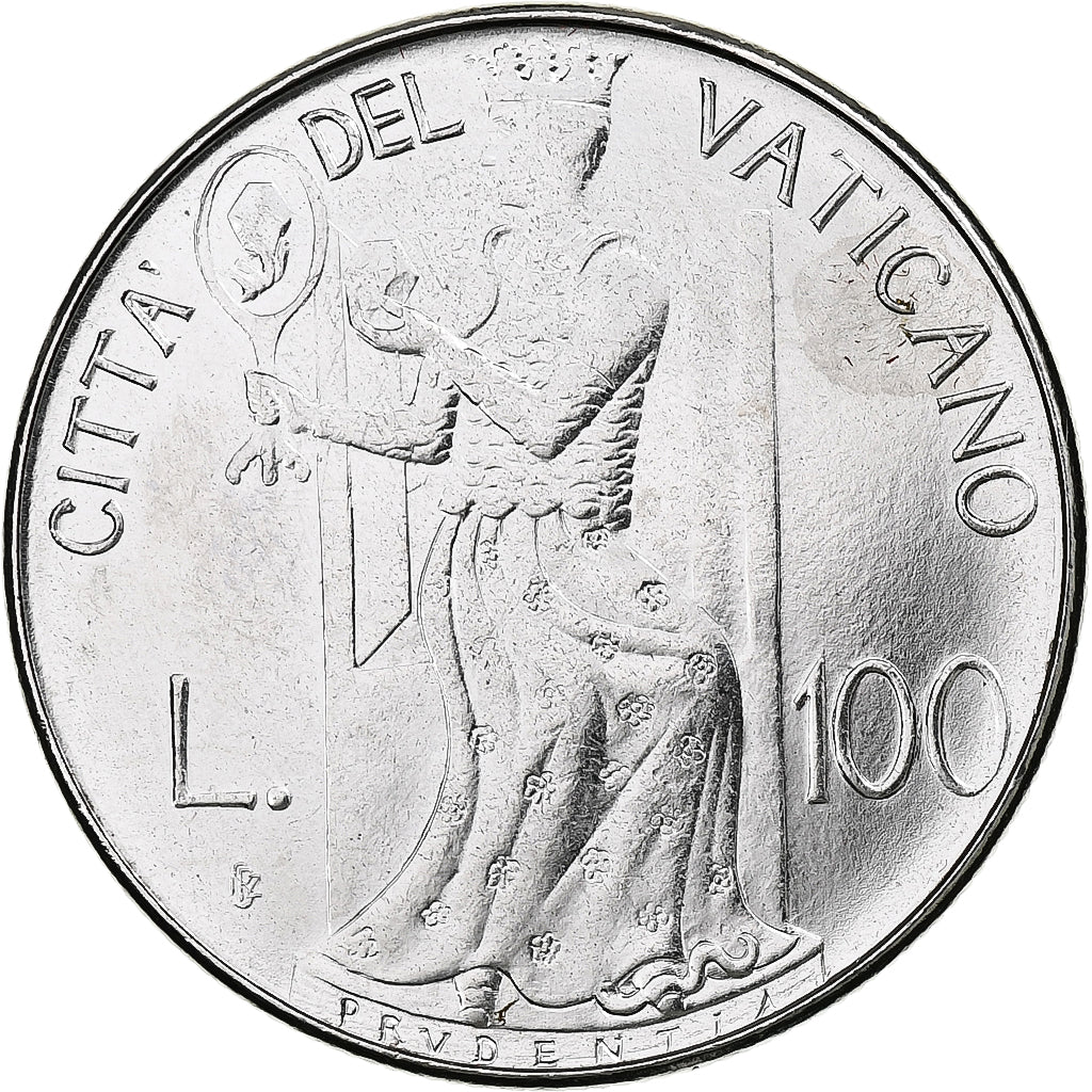 CITTÀ DEL VATICANO, John Paul II, 100 Lire, 1979, Rome, Acciaio inossidabile