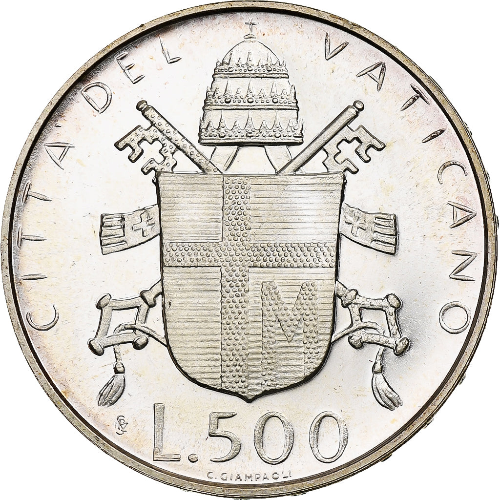 Vatikanstadt, John Paul II, 500 Lire, 1979, Rome, Silber, STGL, KM:148